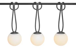 Bolleke Mini set (3 pcs) Kleine wiederaufladbare Lampen, schwarz, 12x12 cm
