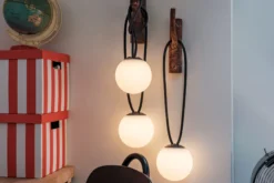 Bolleke Mini set (3 pcs) Kleine wiederaufladbare Lampen, braun, 12x12 cm
