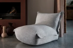 BonBaron Slim Boucle Loungesessel, grau, 102x85x75 cm