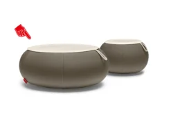 Dumpty Outdoor Outdoor-Beistelltische, grau, 78x78x21 cm