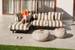 Dumpty Outdoor Outdoor-Beistelltische, grau, 78x78x21 cm