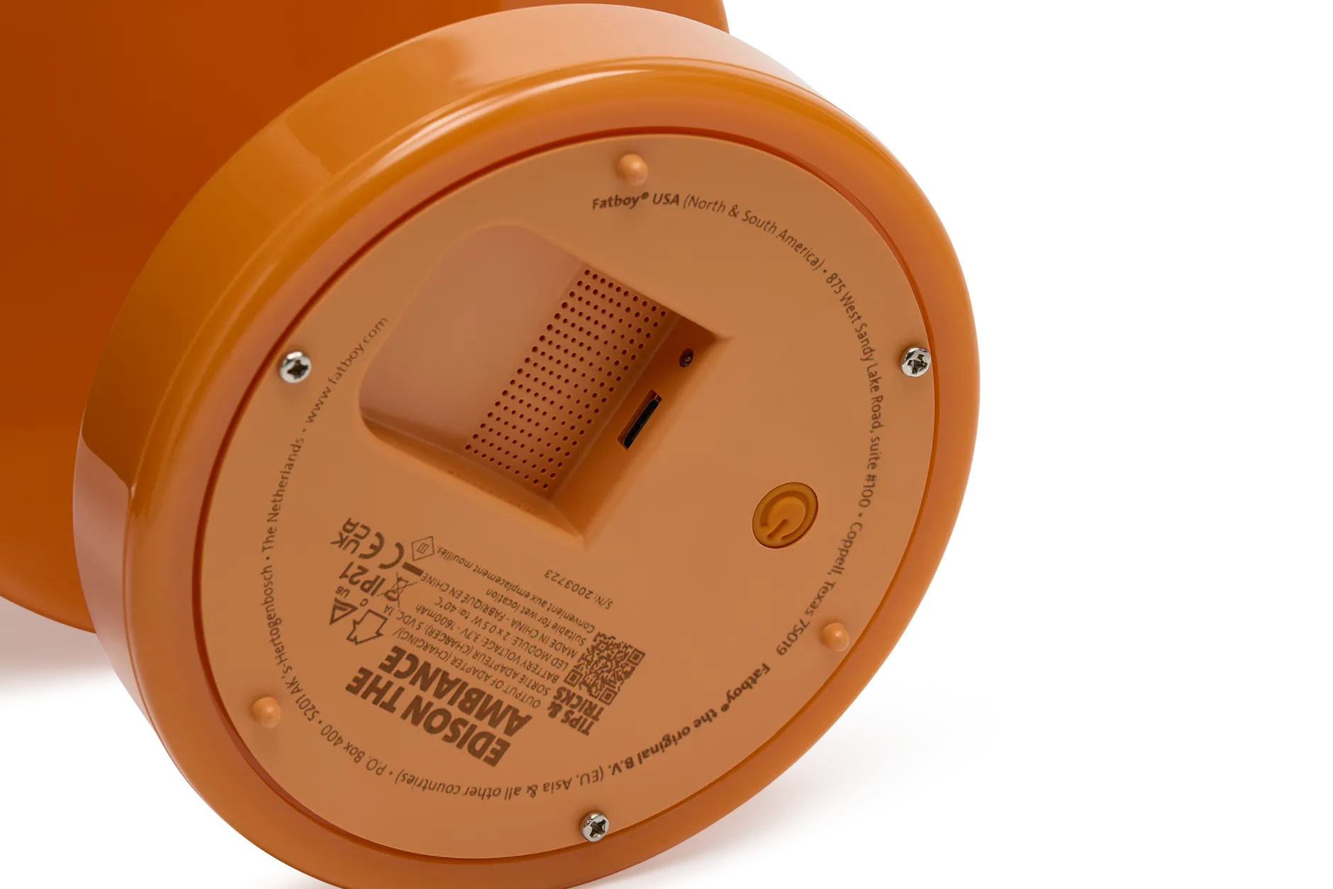 Edison The Ambiance Wiederaufladbare Lampe, orange, 16.5x16.5x25.3 cm