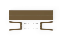 Fred's Bench Gartenbank, braun, 160x40x46.5 cm