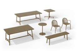 Fred's Bench Gartenbank, braun, 160x40x46.5 cm