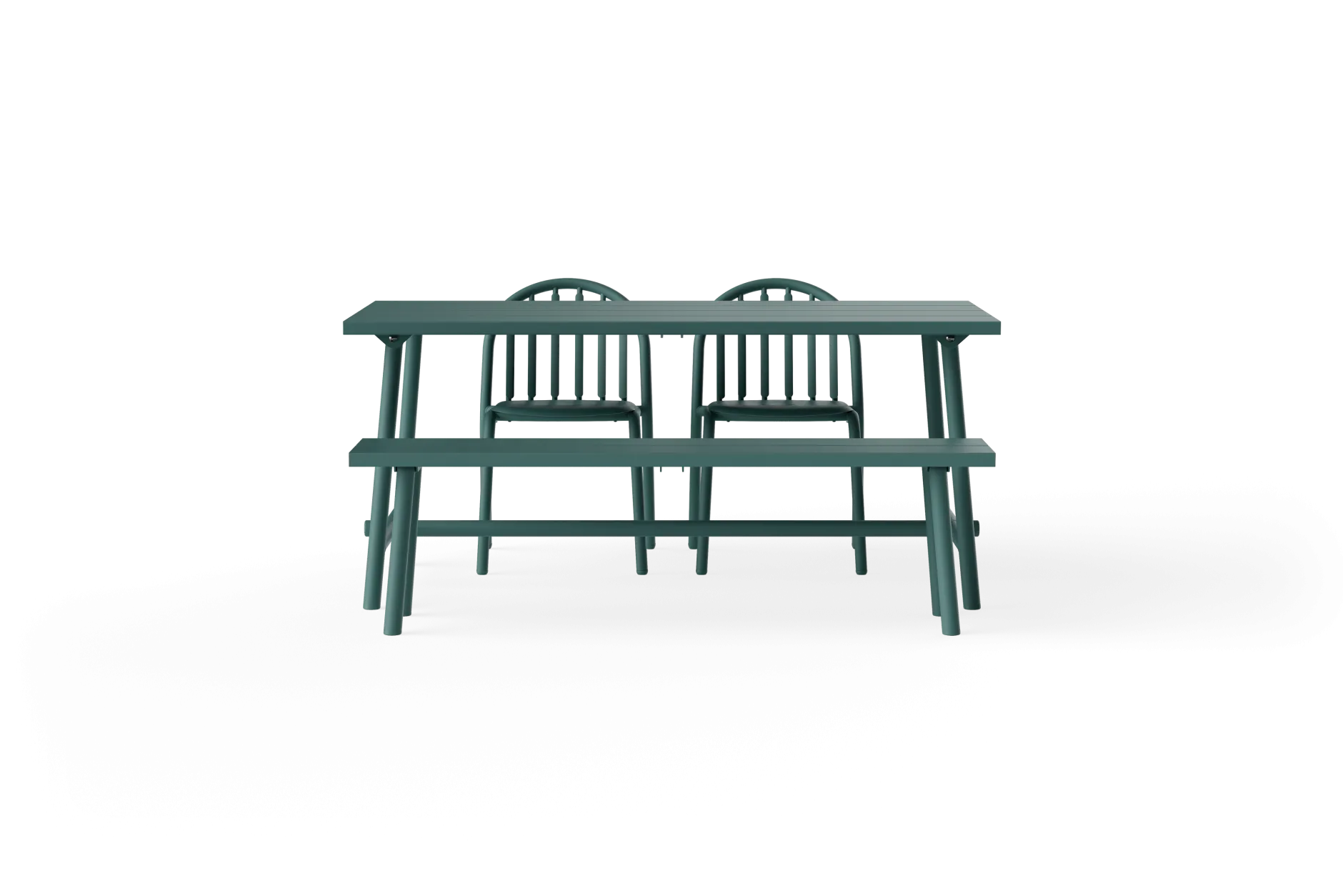 Fred's Bench Gartenbank, grün, 160x40x46.5 cm