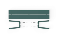 Fred's Bench Gartenbank, grün, 160x40x46.5 cm