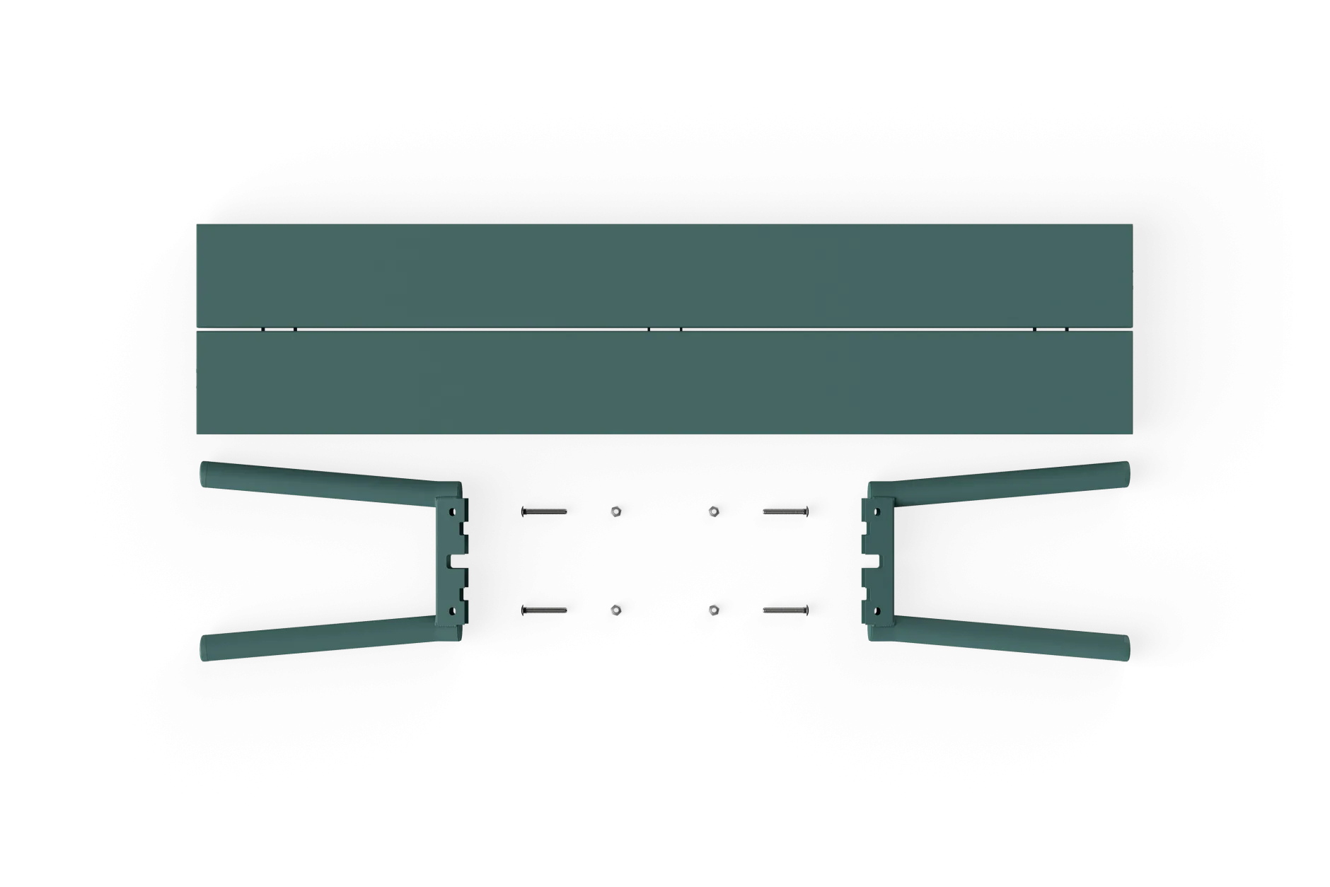 Fred's Bench Gartenbank, grün, 160x40x46.5 cm