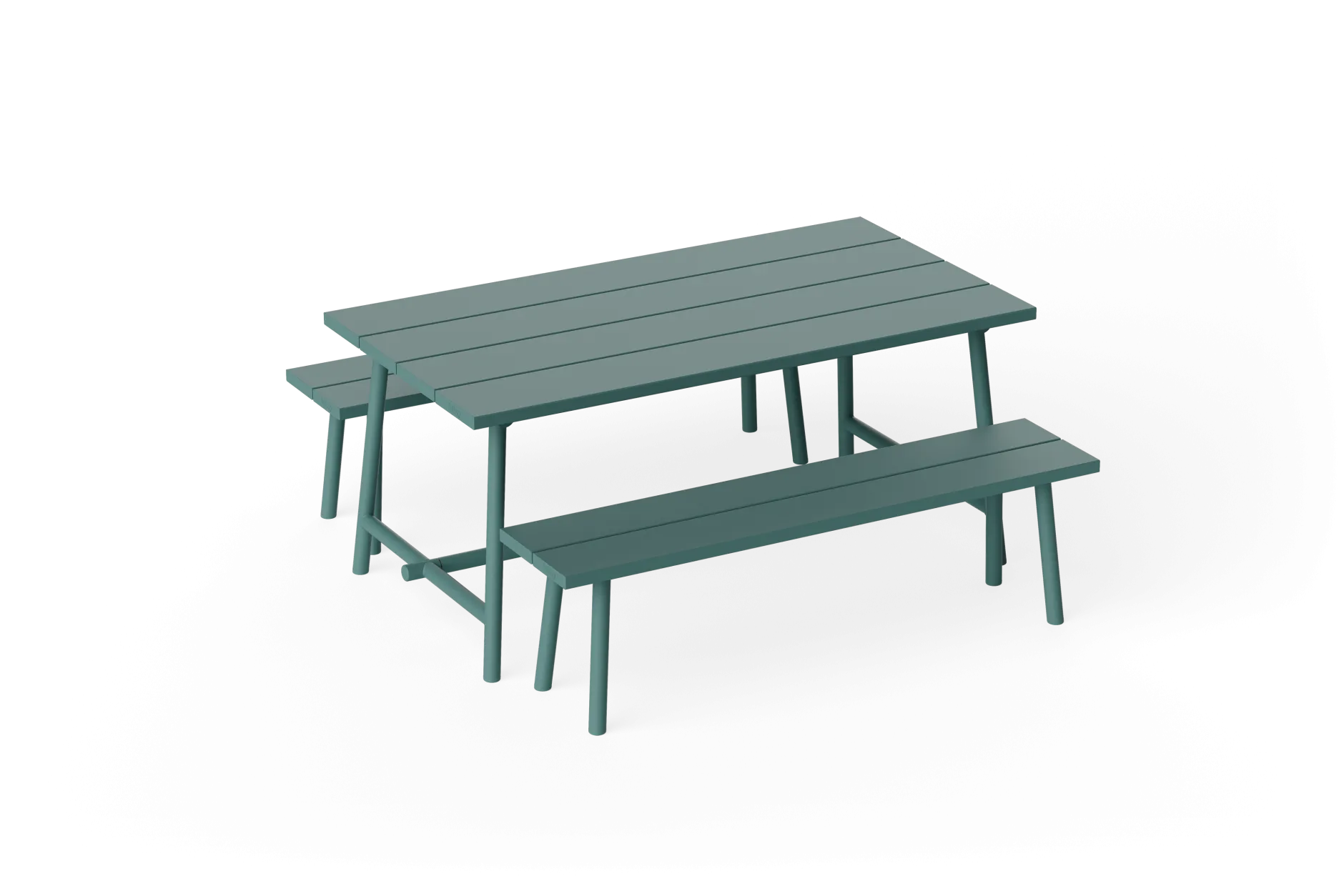 Fred's Bench Gartenbank, grün, 160x40x46.5 cm