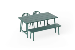 Fred's Bench Gartenbank, grün, 160x40x46.5 cm