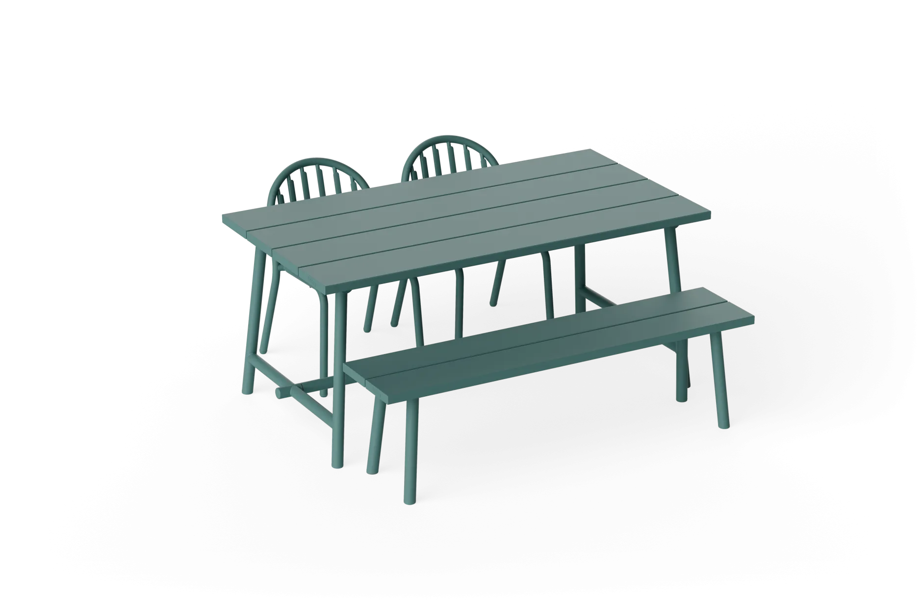 Fred's Bench Gartenbank, grün, 160x40x46.5 cm