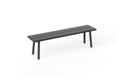 Fred's Bench Gartenbank, schwarz, 160x40x46.5 cm