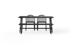 Fred's Bench Gartenbank, schwarz, 160x40x46.5 cm