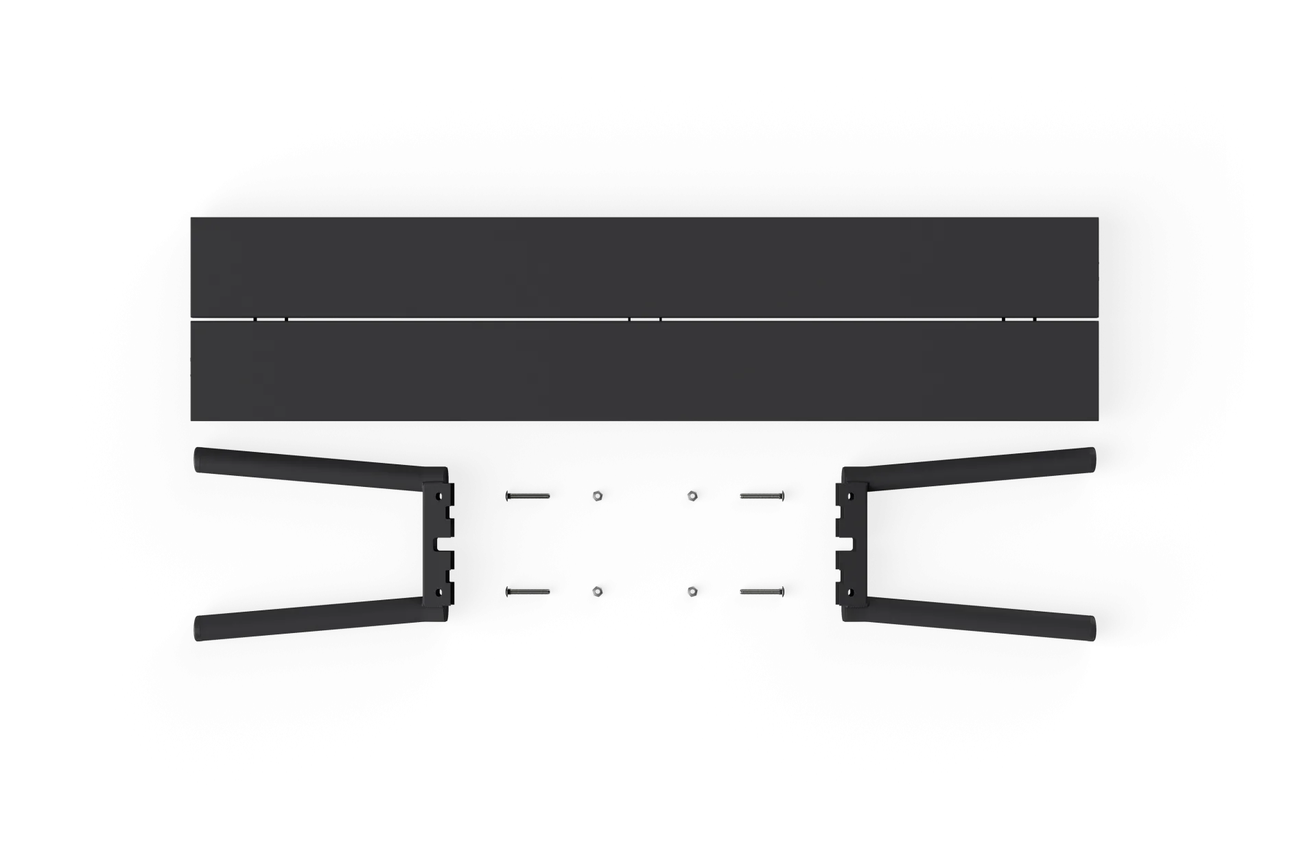 Fred's Bench Gartenbank, schwarz, 160x40x46.5 cm