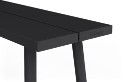 Fred's Bench Gartenbank, schwarz, 160x40x46.5 cm