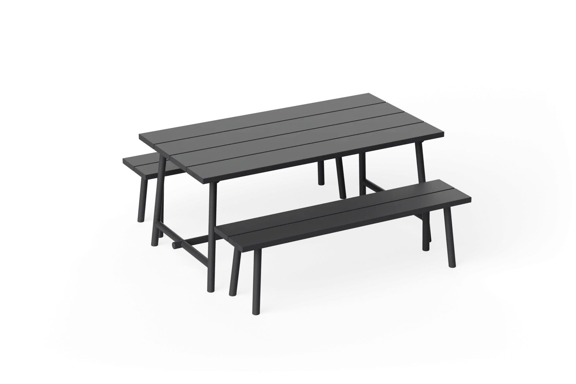 Fred's Bench Gartenbank, schwarz, 160x40x46.5 cm
