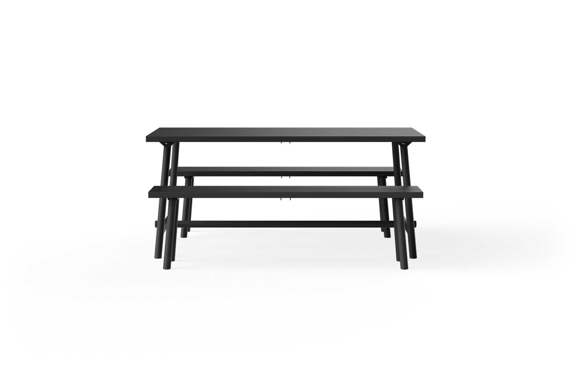 Fred's Bench Gartenbank, schwarz, 160x40x46.5 cm