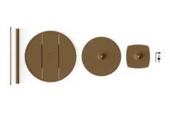 Fred's Bistreau Kleiner runder Gartentisch, braun, 60x60x76 cm