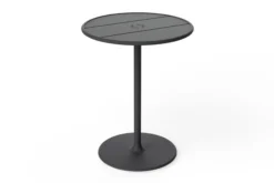 Fred's Bistreau Kleiner runder Gartentisch, schwarz, 60x60x76 cm