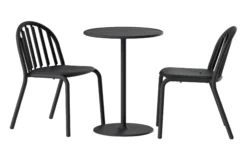 Fred's Bistreau Kleiner runder Gartentisch, schwarz, 60x60x76 cm