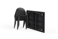 Fred's Medium Table Gartentisch, schwarz, 170x90x76 cm