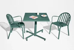 Fred's Square Bistreau Kleiner quadratischer Gartentisch, grün, 80x80x76 cm