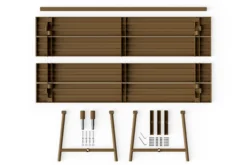 Fred's Table Gartentisch, braun, 220x100x76 cm