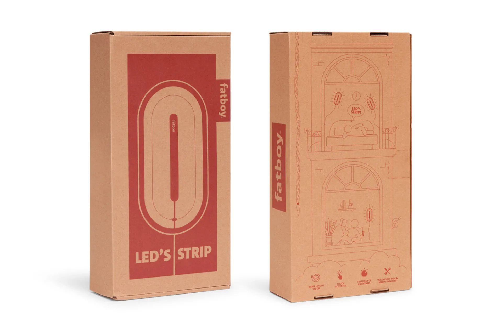 Led's Strip Wandleuchte, blau, 36.5x18.9x7 cm