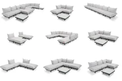 Paletti Corner Seat Modulare Eck-Loungesessel, grau, 100x100x90 cm