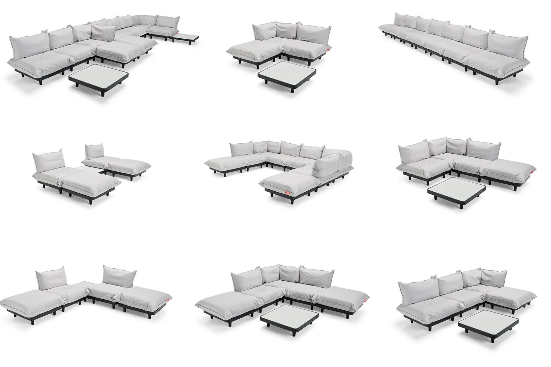 Paletti Corner Seat Modulare Eck-Loungesessel, grau, 100x100x90 cm