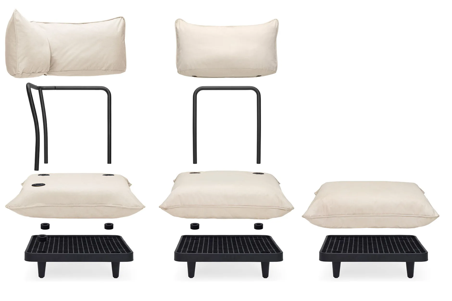 Paletti Set Large Modulares Outdoor-Loungeset, 280x190x90 cm