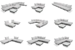 Paletti Set Large Royal + Table Modular outdoor lounge set, 280x190x90 cm