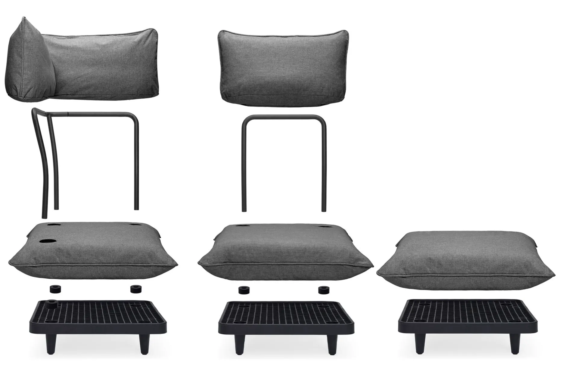 Paletti Set Large + Table Modulares Outdoor-Loungeset, 280x190x90 cm