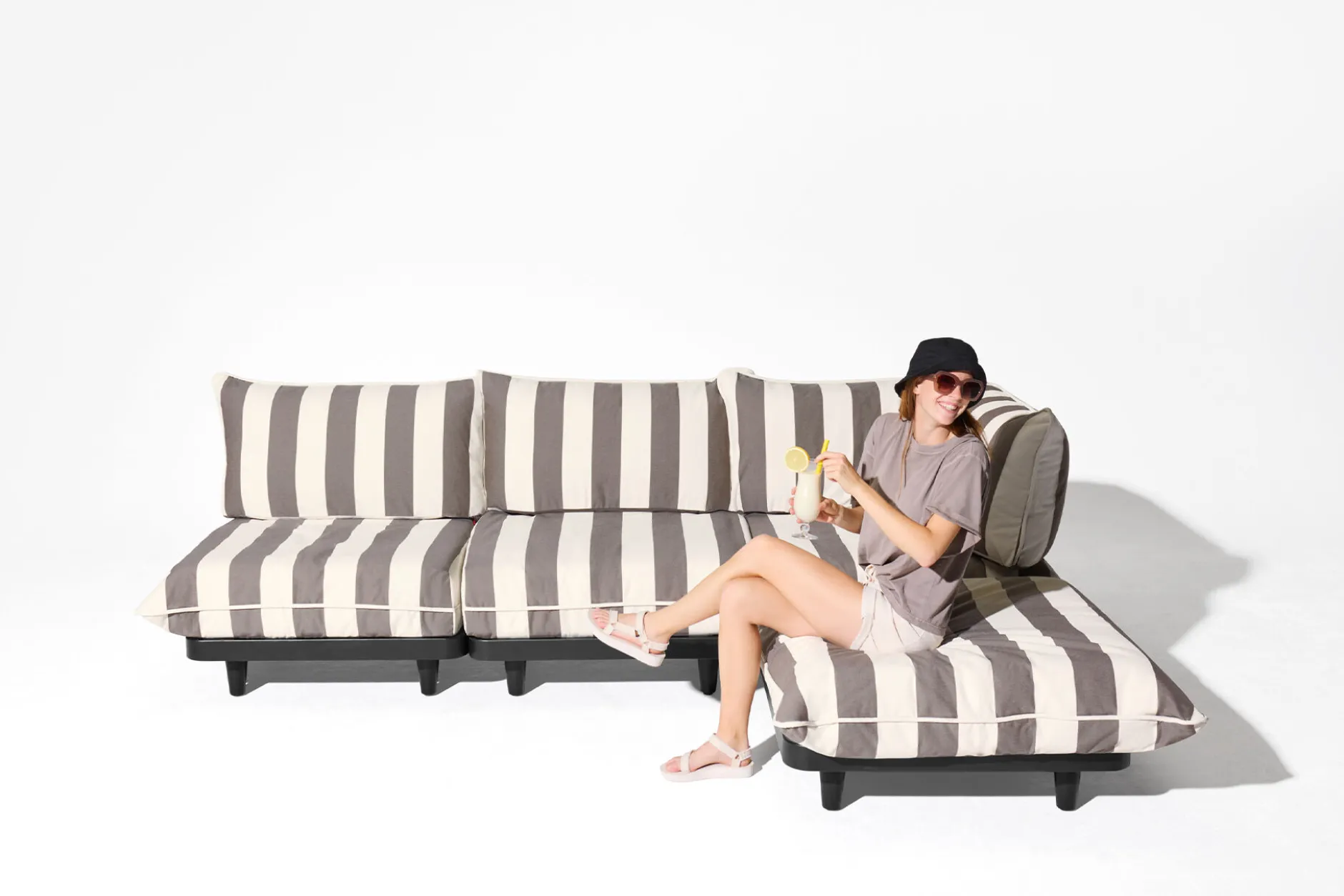 Paletti Set Large + Table Modulares Outdoor-Loungeset, 280x190x90 cm