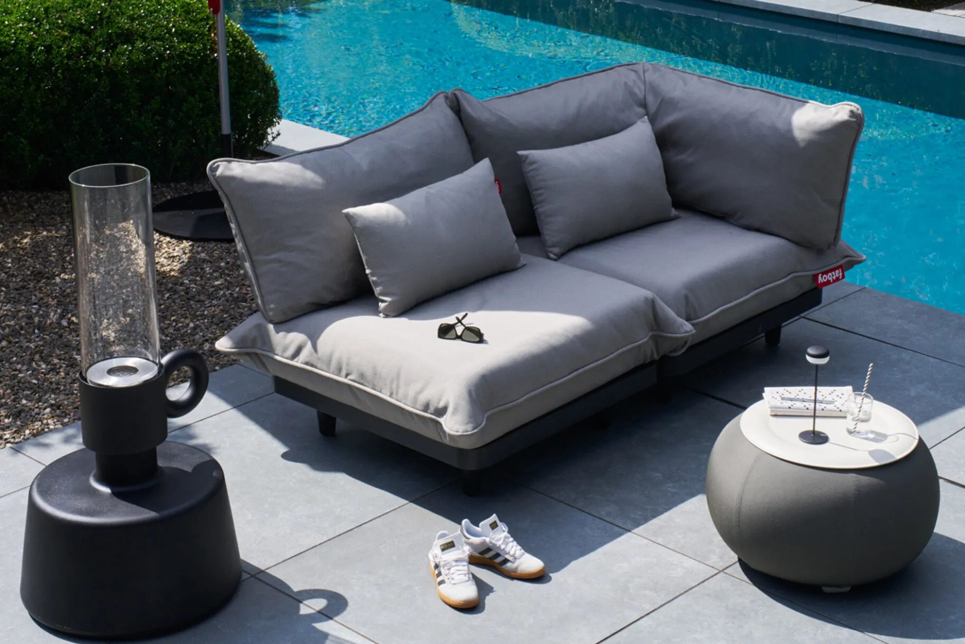 Paletti Set Medium Royal + Table Modulares Outdoor-Loungeset, 190x190x90 cm