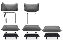 Paletti Set Medium + Table Modulares Outdoor-Loungeset, 190x190x90 cm