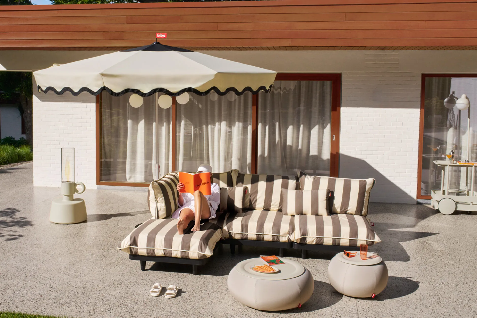 Paletti Set Medium + Table Modulares Outdoor-Loungeset, 190x190x90 cm