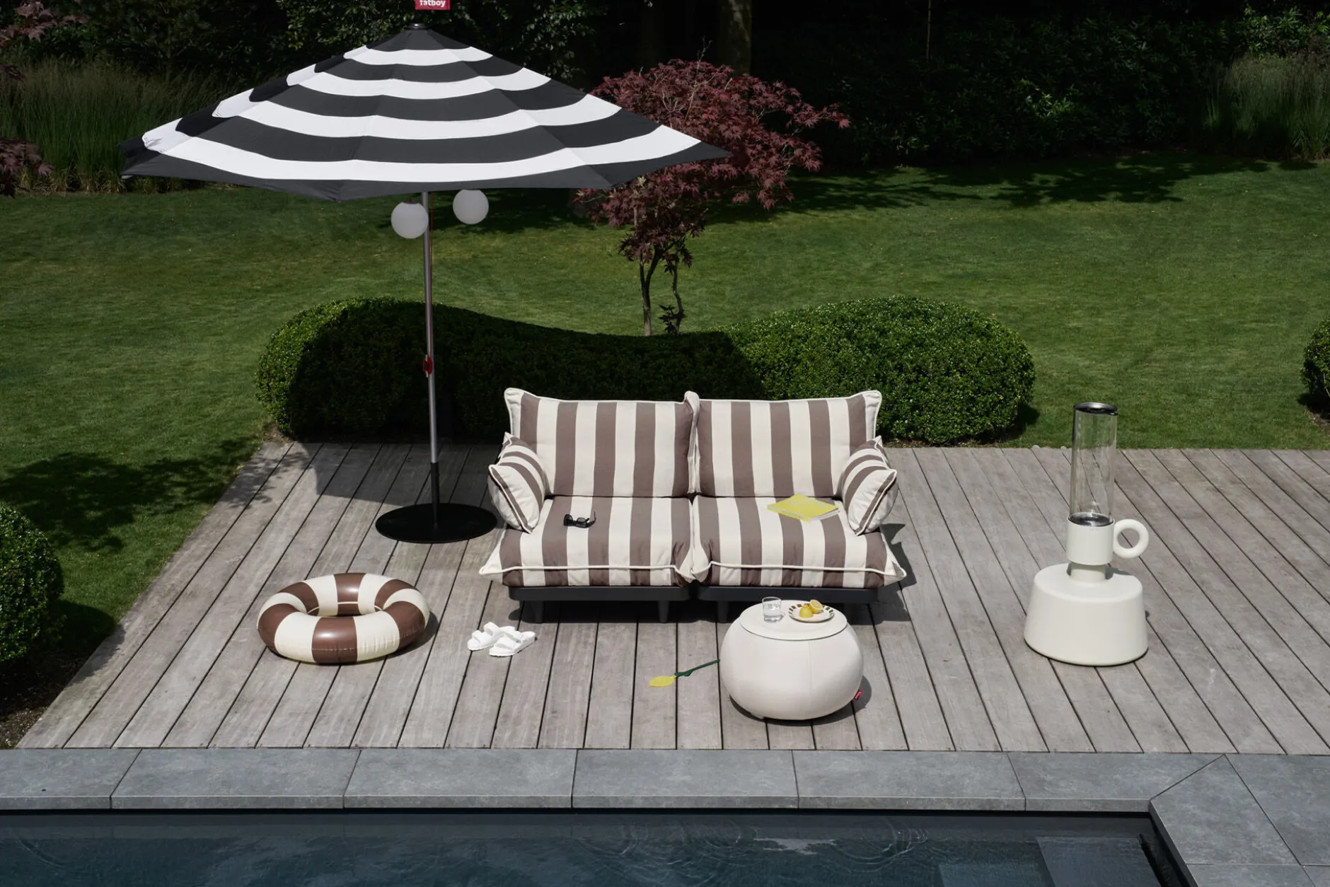 Paletti Set Medium + Table Modulares Outdoor-Loungeset, 190x190x90 cm