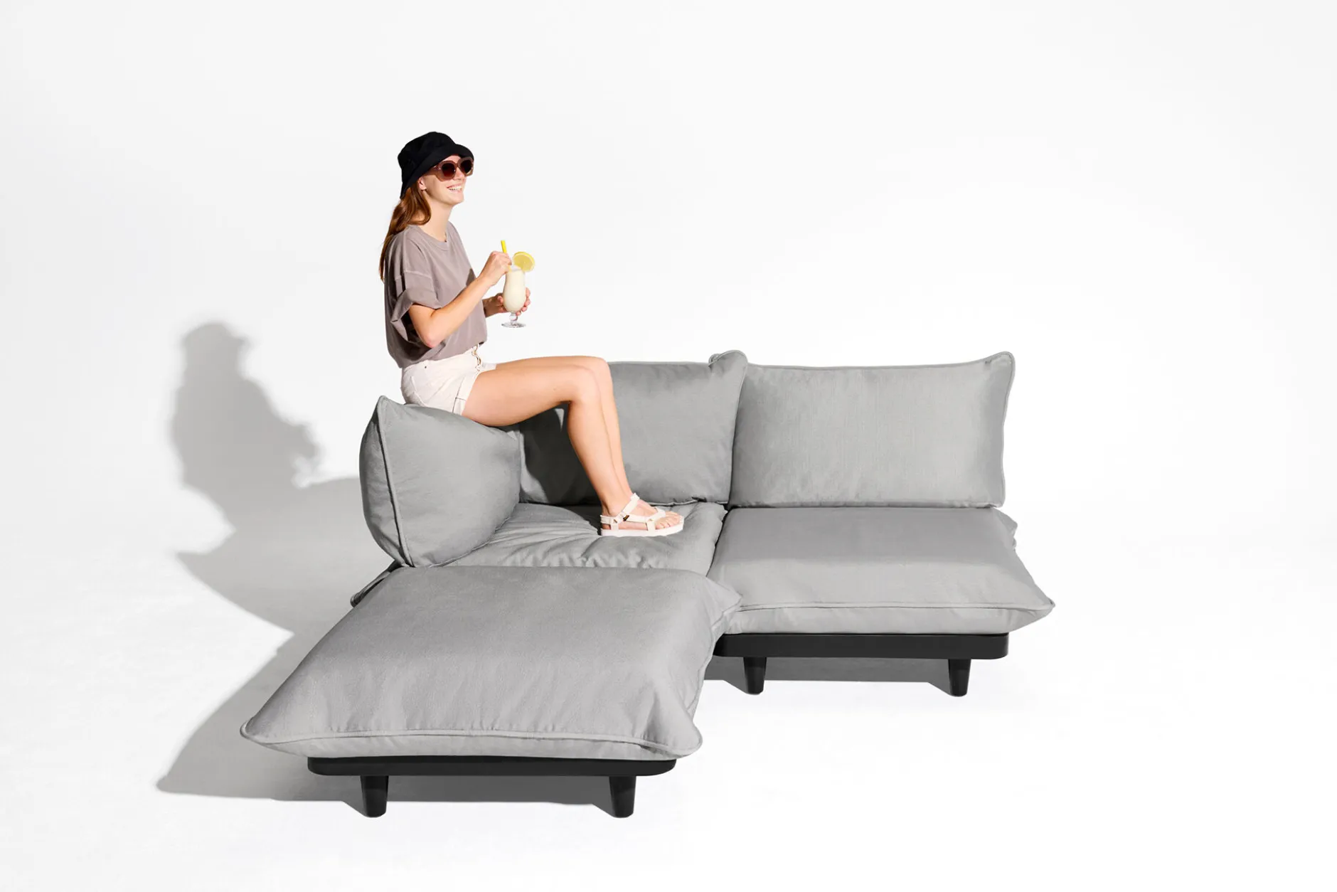 Paletti Set Small Royal Modulares Outdoor-Loungeset, 190x100x90 cm