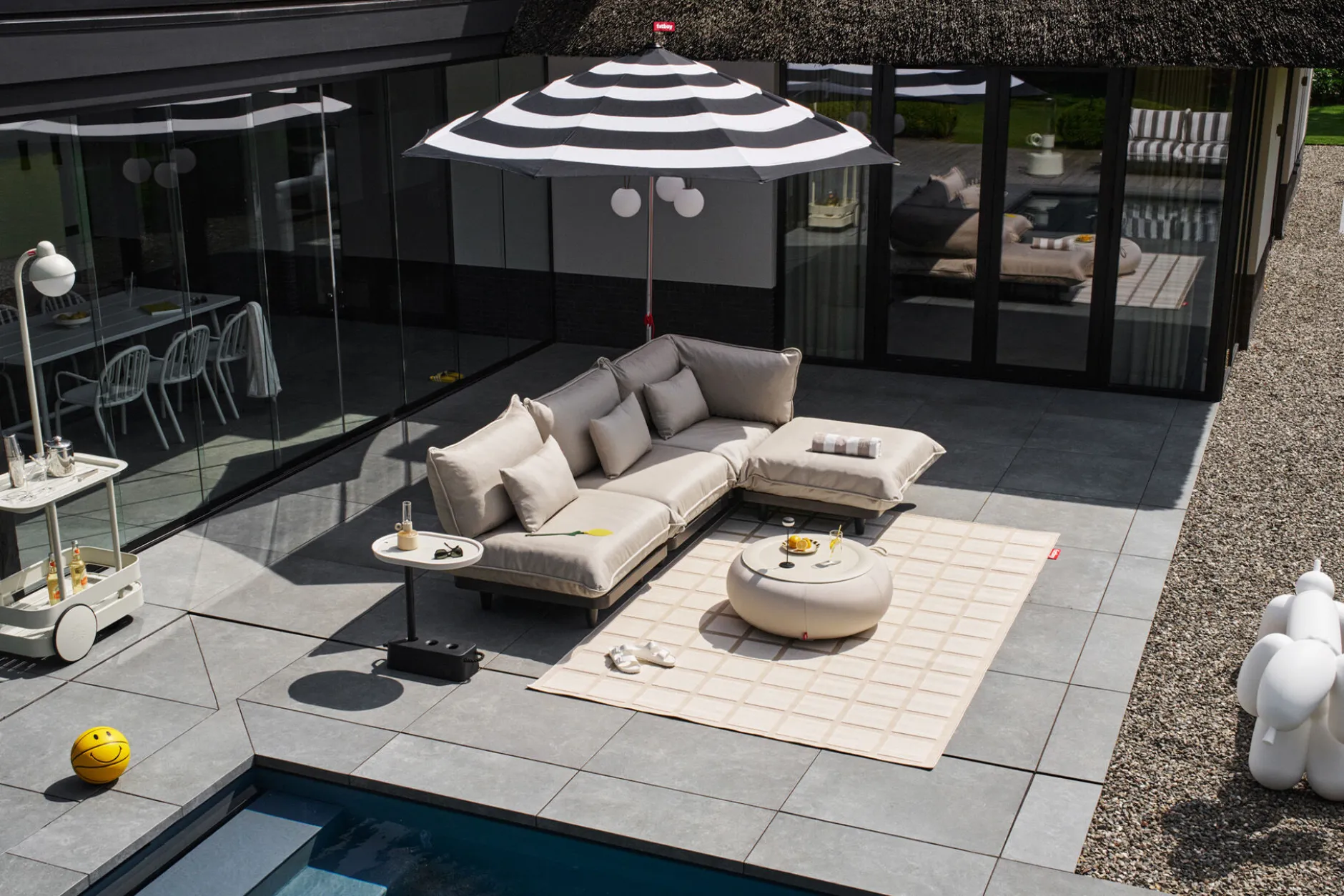Paletti Set Small Royal Modulares Outdoor-Loungeset, 190x100x90 cm