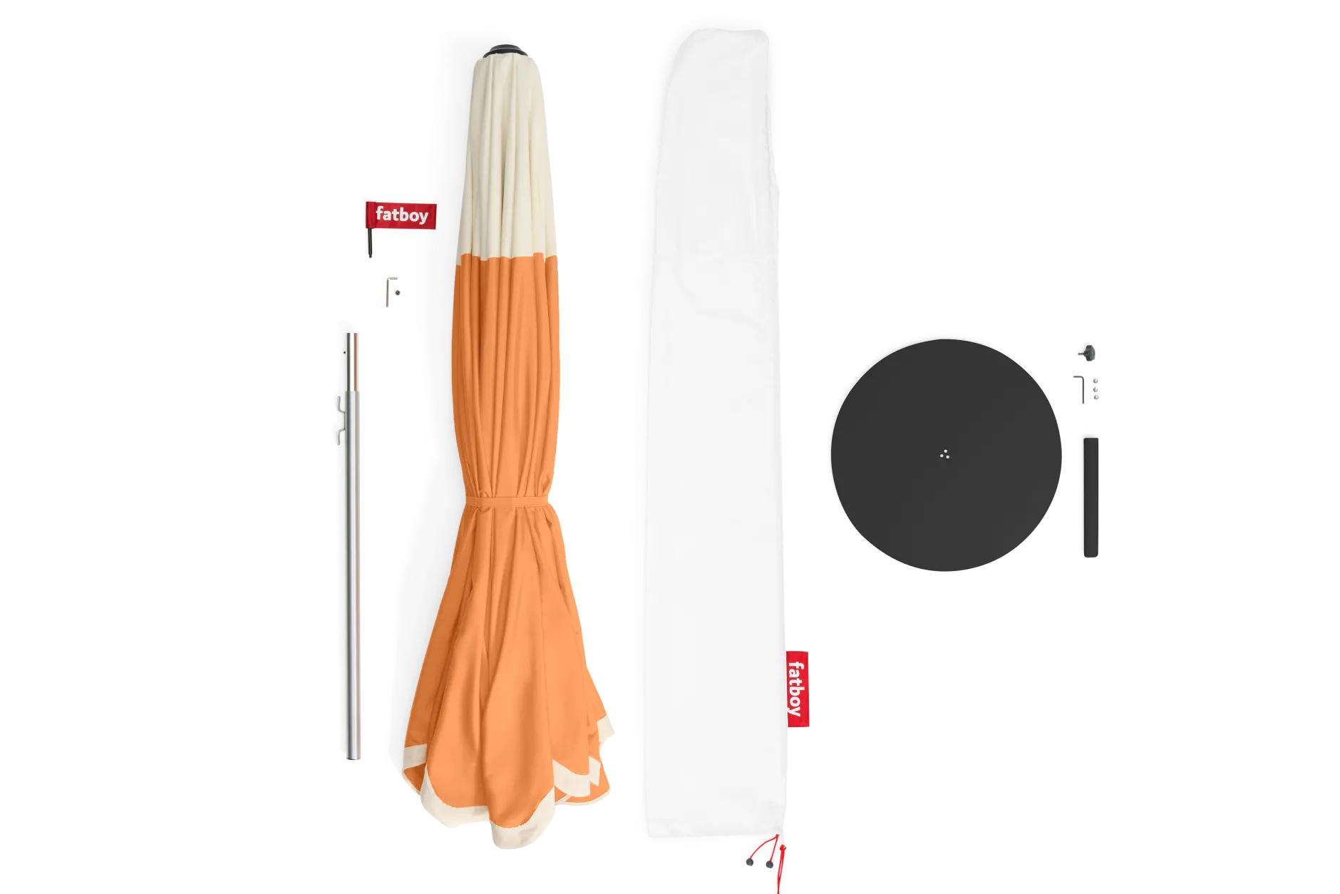 Pensol + Base Black Sonnenschirm mit Fuß, 350x350x280 cm