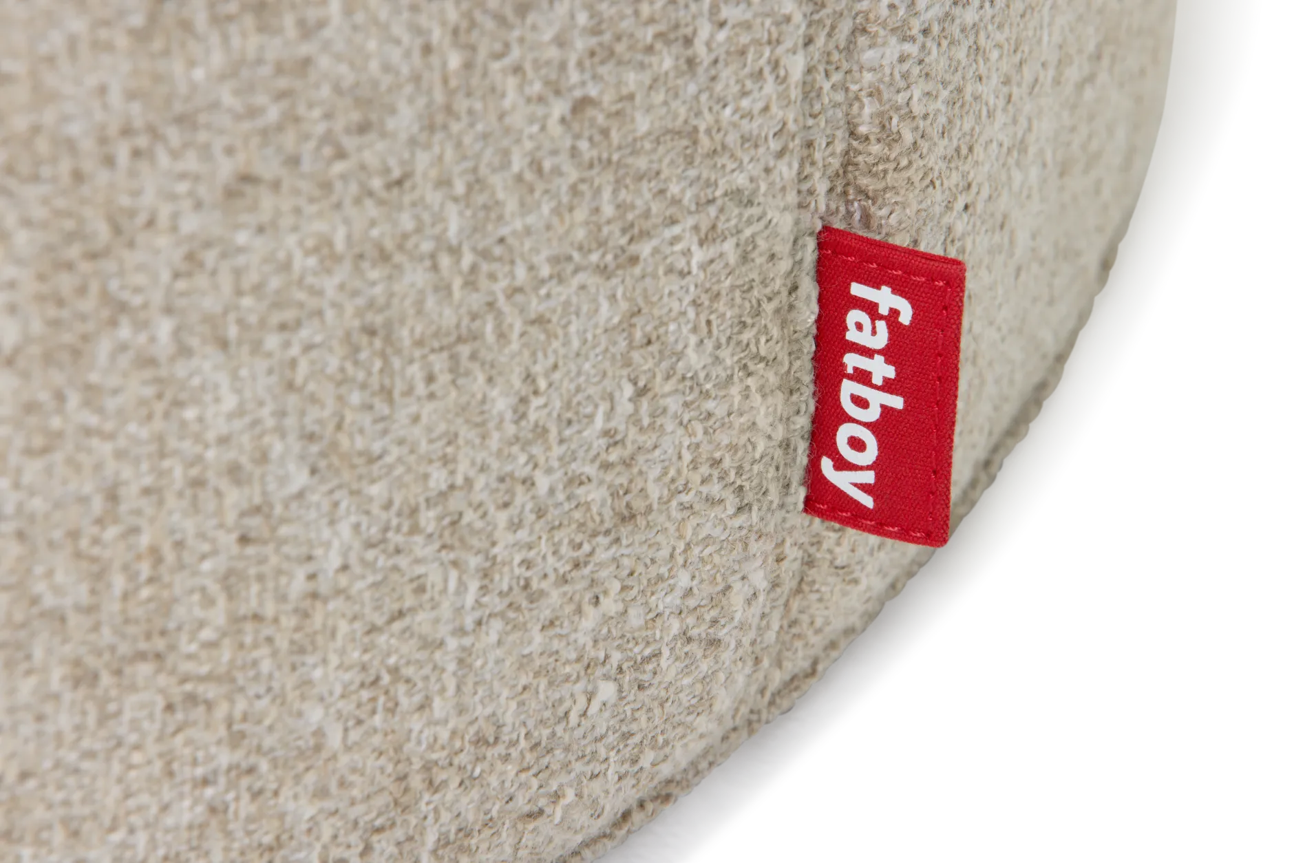 Pfffh Boucle Hocker, beige, 90x90x40 cm