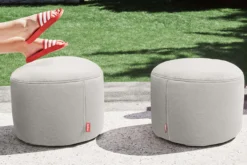 Point Outdoor Outdoor-Pouf, grau, 50x50x35 cm