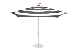 Stripesol + Base Light Grey Sonnenschirm mit Fuß, 350x350x280 cm
