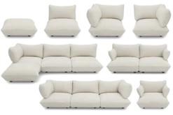 Sumo Armrest Boucle Armlehne, beige, 65x25x35 cm
