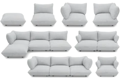 Sumo Corner Seat Boucle Corner Seat, grau, 108x108x90 cm