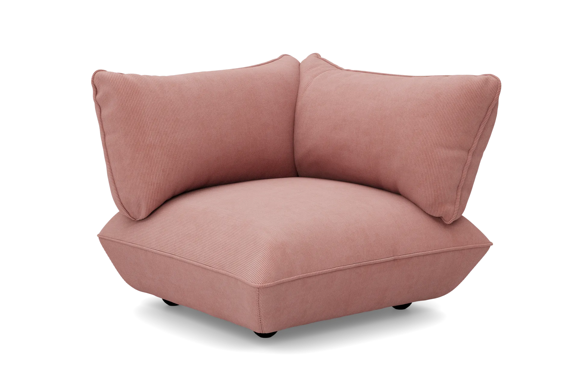 Sumo Corner Seat Right Cord Corner Seat, rosa, 108x108x90 cm