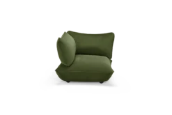 Sumo Corner Seat Velvet Corner Seat, grün, 108x108x90 cm