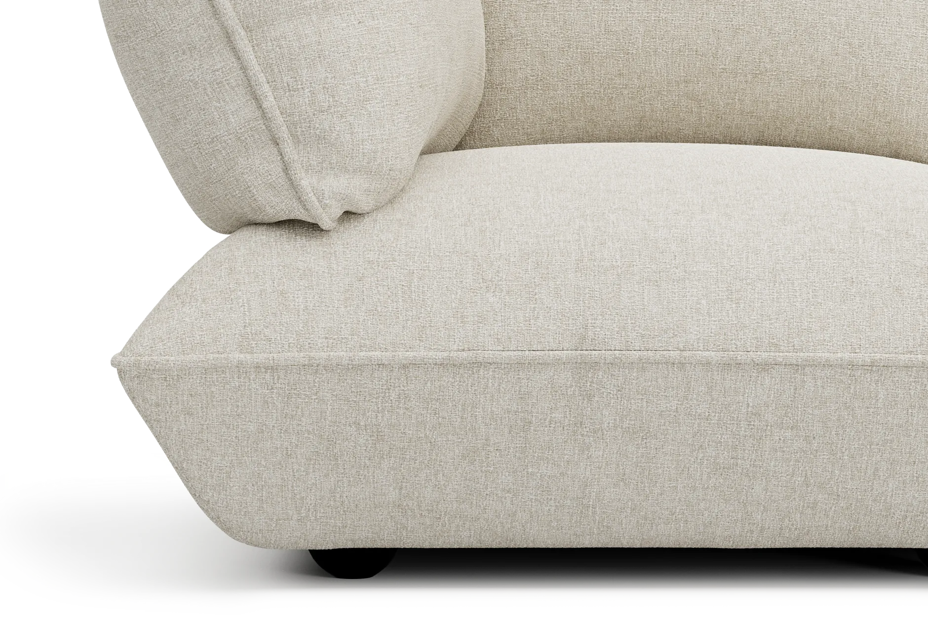 Sumo Corner Sofa Boucle Beige Modulares Indoor-Sofa, 301x108x90 cm