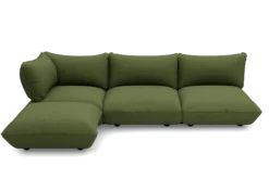 Sumo Corner Sofa Boucle Leaf Green Modulares Indoor-Sofa, 301x108x90 cm