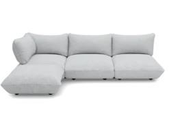 Sumo Corner Sofa Boucle Light Grey Melange Modulares Indoor-Sofa, 301x108x90 cm